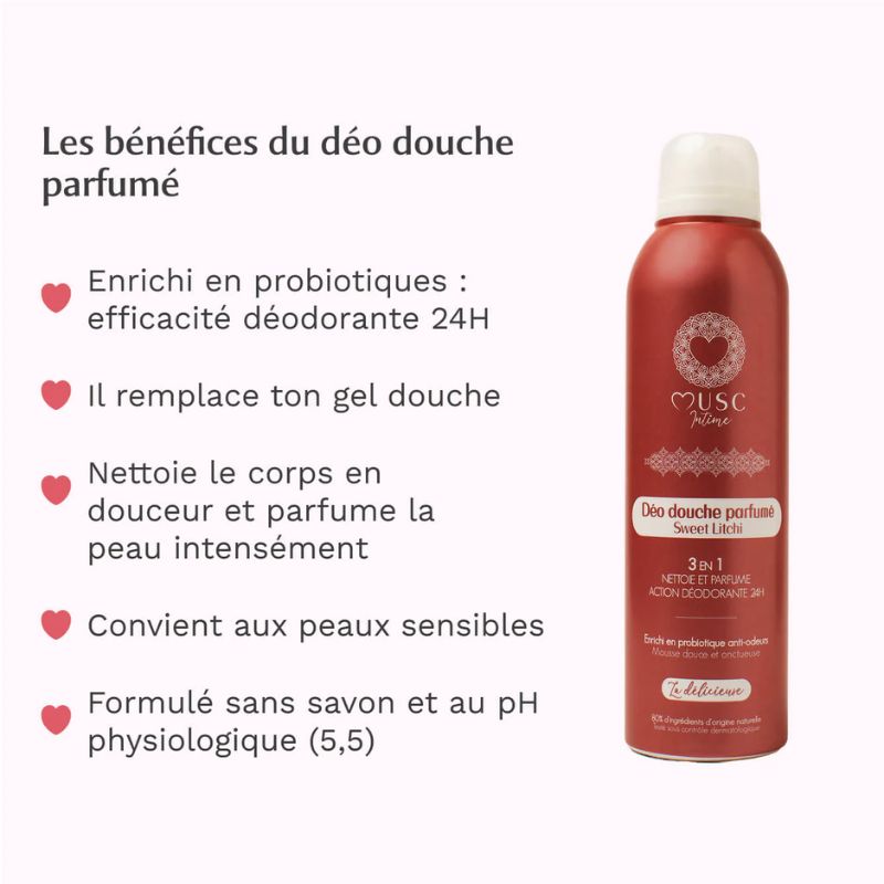 Musc intime deo douche 3en1 Sweet Litchi La Délicieuse 200ml
