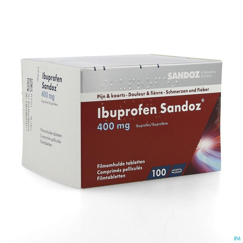 Ibuprofen Sandoz 400 Mg Comp Pell 100 X400 Mg