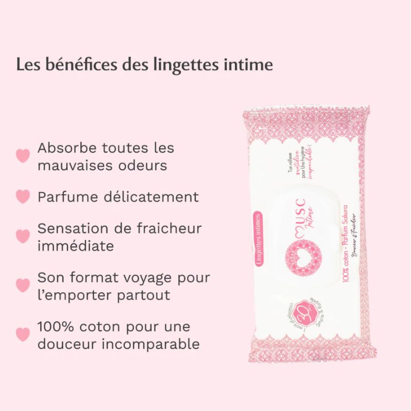 Musc intime Lingettes L'Innocente Sakura 30 pièces