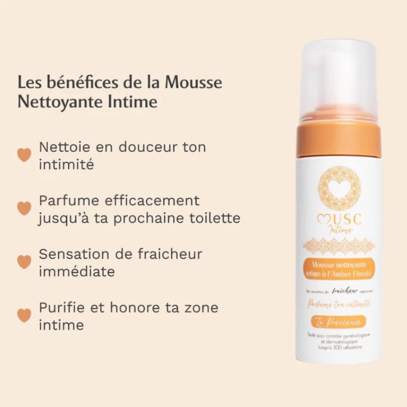 Musc intime Mousse intime La Précieuse Amber Flower 150ml
