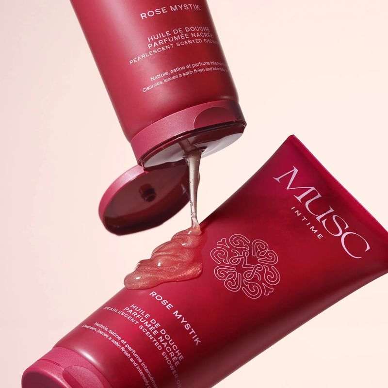 Musc Intime – Huile de douche parfumée nacrée Rose Mystik 200 ml