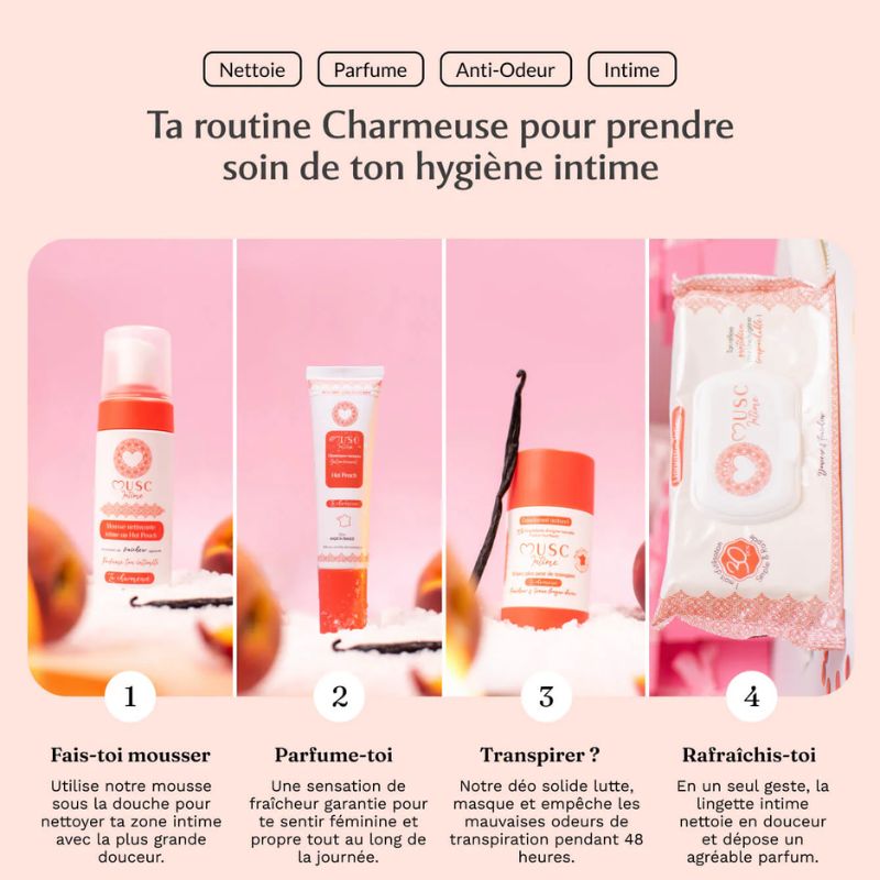 Musc intime Lingettes la Charmeuse 30pièces Hot Peach
