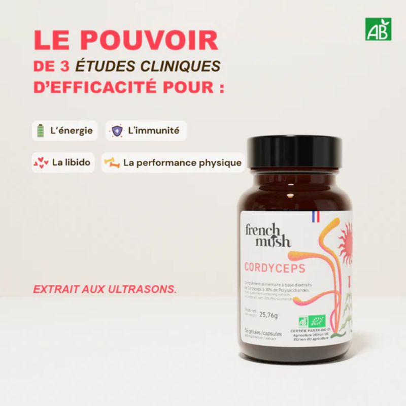 French mush Cordyceps 56 caps