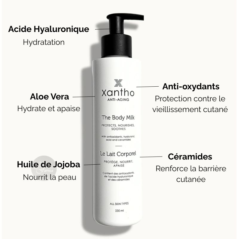 Xantho lait corporel fl pompe 230ml