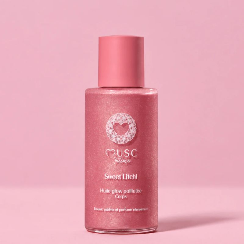 Musc Intime – Huile Sèche Glow Pailletée Corps Sweet Litchi 100ml