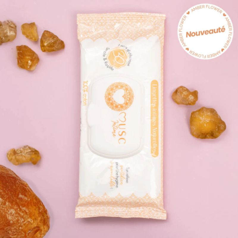 Musc intime lingettes Amber Flower La Précieuse 30 pièces