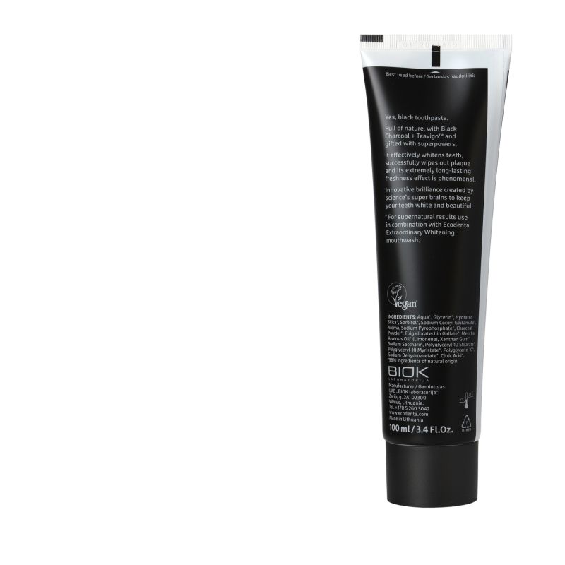 Eco denta black dentifrice blancheur  charbon 100ml