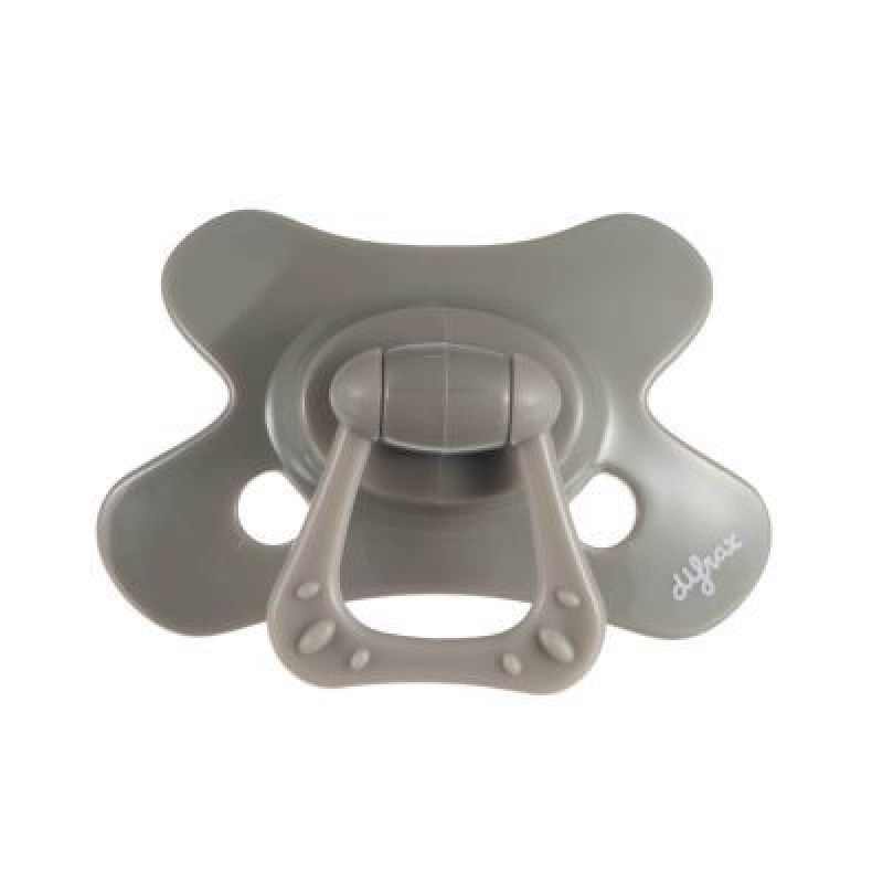 Difrax sucette natural 6m+ uni/pure gris/clay