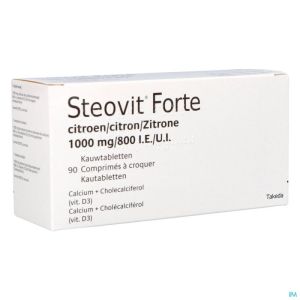 Steovit Forte Citron 1000 Mg/800 Ui Comp Croq 90 Pip