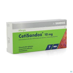 Cetisandoz sandoz comp 7 x 10 mg