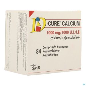D Cure Calcium 1000 Mg/1000 Ui Comp Croquer  84