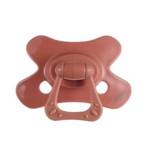 Difrax sucette natural 18m+ uni/pure brun/brick