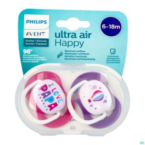 Philips avent sucette 6m+ happy girl