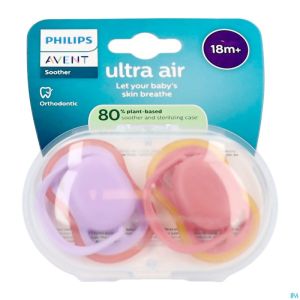 Philips avent sucette +18m air lila/fuchsia 2