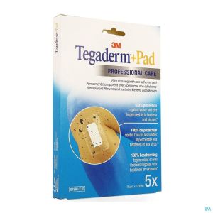 Tegaderm + pad 3m transp steril 9cmx10cm 5 3586p