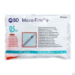 Bd microfine+ ser.ins. 0,5ml 29g 12,7mm 10 324824