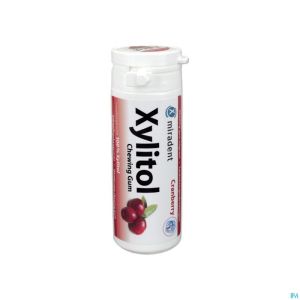 Miradent chewing gum xylitol canneberge s/sucre 30