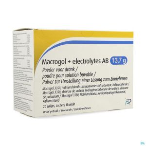 Macrogol+electrolytes Ab 13,7g Pdr Sol Sach 20