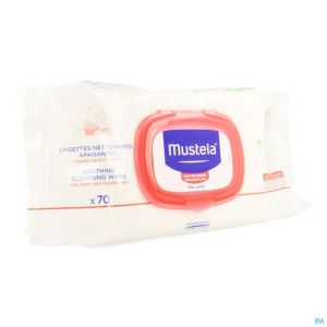 Mustela Peau Très Sèche Lingettes Nettoyantes Apaisantes Non parfumés 70
