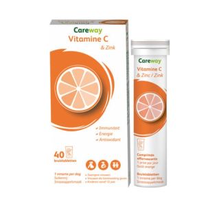 Careway Vitamine C & Zinc 1g/10g 40 comp. efferv.