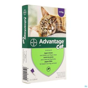 Advantage  80 Chats 4 Kg  4 X0,8 Ml