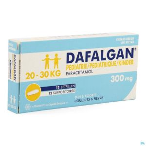 Dafalgan Pediatrique 300mg Suppo 12