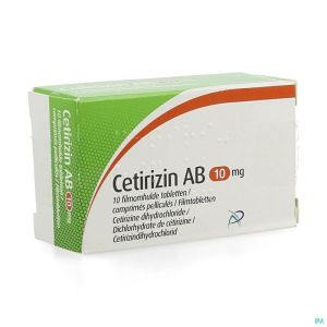 Cetirizin ab 10mg comp pell 10