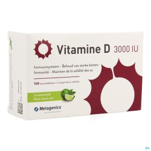 Vitamine D 3000 UI 168 comprimés à mâcher