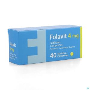 Folavit 4mg comp 40 x 4mg nf rempl.1351394