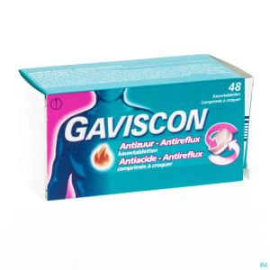 Gaviscon Antiacide Antireflux Comp A Croquer 48