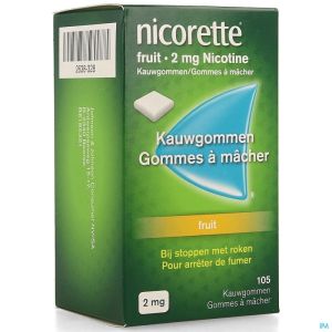 Nicorette fruit gomme mach 105x2mg