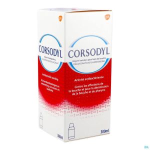 Corsodyl 2mg/ml solution bain bouche 300ml