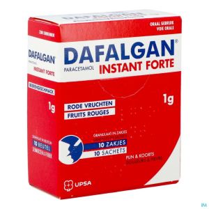 Dafalgan instant forte fruits r. 1g gran sach 10