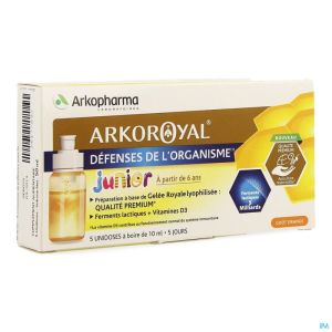 Arkoroyal Défenses De l'Organisme Junior Probiotique Ruche Royale Doses 5x7,5ml