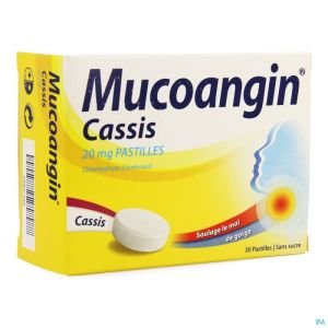 Mucoangin Cassis Past A Sucer 30 X20 Mg