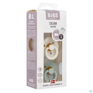 Bibs 1 tetine duo sage ivory