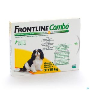 Frontline combo spot on chien pip 3x0,67ml 2-10kg