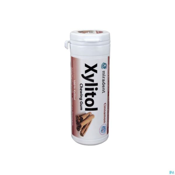 Miradent chewing gum xylitol canelle s/sucre 30