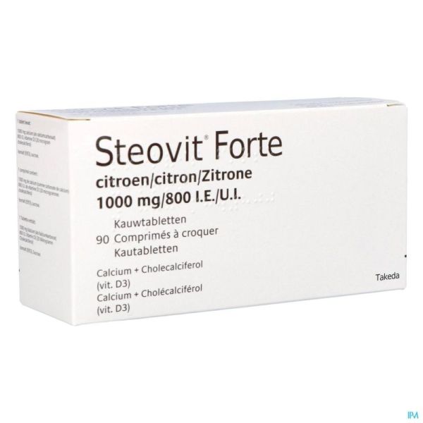 Steovit Forte Citron 1000 Mg/800 Ui Comp Croq 90 Pip