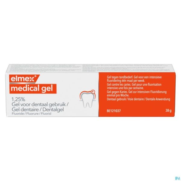 Elmex medical gel dentaire 1,25% tube 38g nf