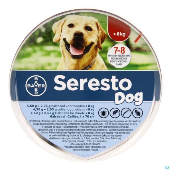 Seresto dog 4,5g + 2,03 collier 8kg