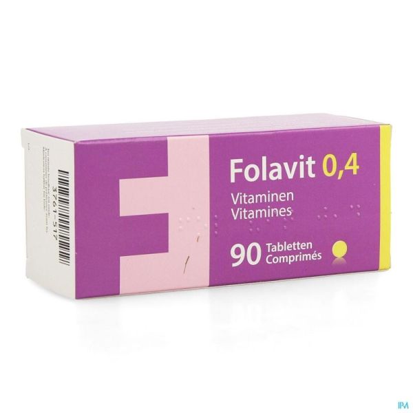 Folavit 0,4 Mg      Comp 90 X0,4 Mg Nf