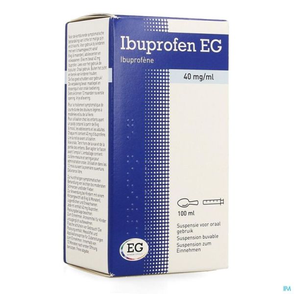 Ibuprofen Eg 40 Mg/Ml Susp Buvable 100 Ml