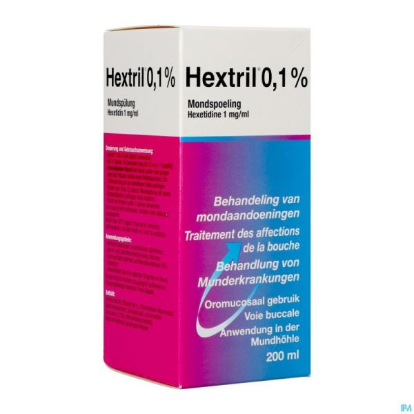 Hextril 0,1% sol bain bouche 200ml