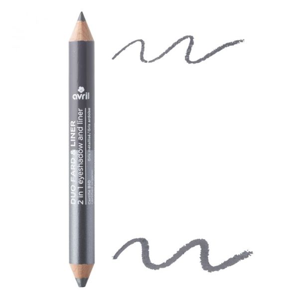 Avril Duo Fard/Liner Gris Ardoise/Gris métallisé Bio