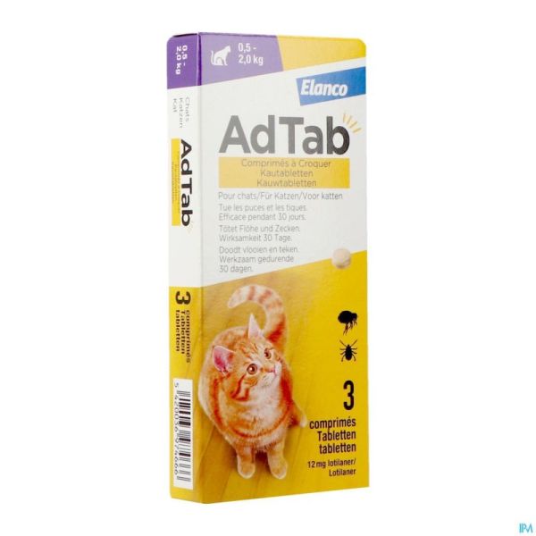 Adtab 12mg chat 0,5kg-2kg comp a croquer 3