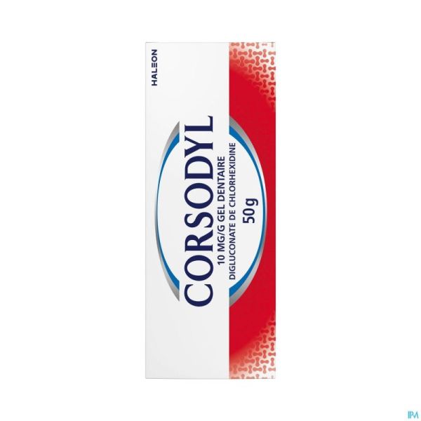 Corsodyl 10mg/g gel dentaire tube 50g