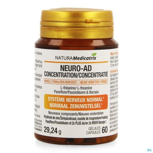 Neuro-ad concentration pot caps 60