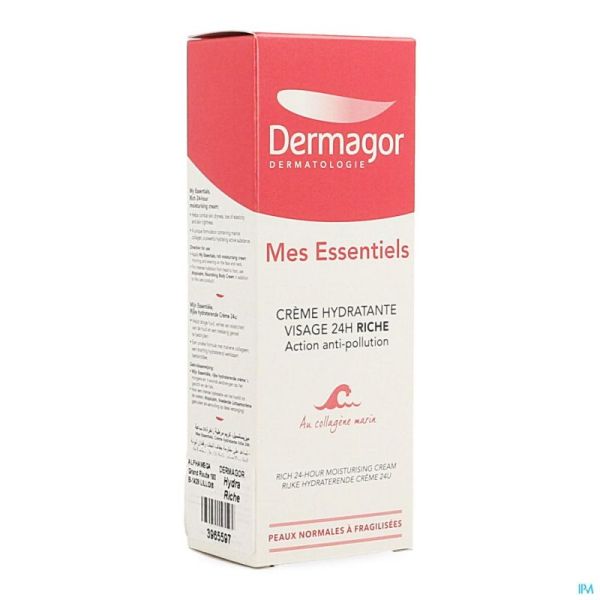 Dermagor Mes Essentielles Crème Hydratante Riche 24h 40ml