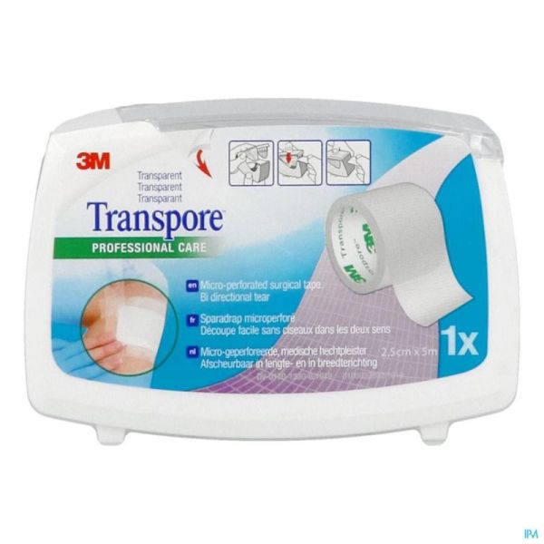 Transpore N/Deroul 25 Mmx5 M 1527 P 1 Sd